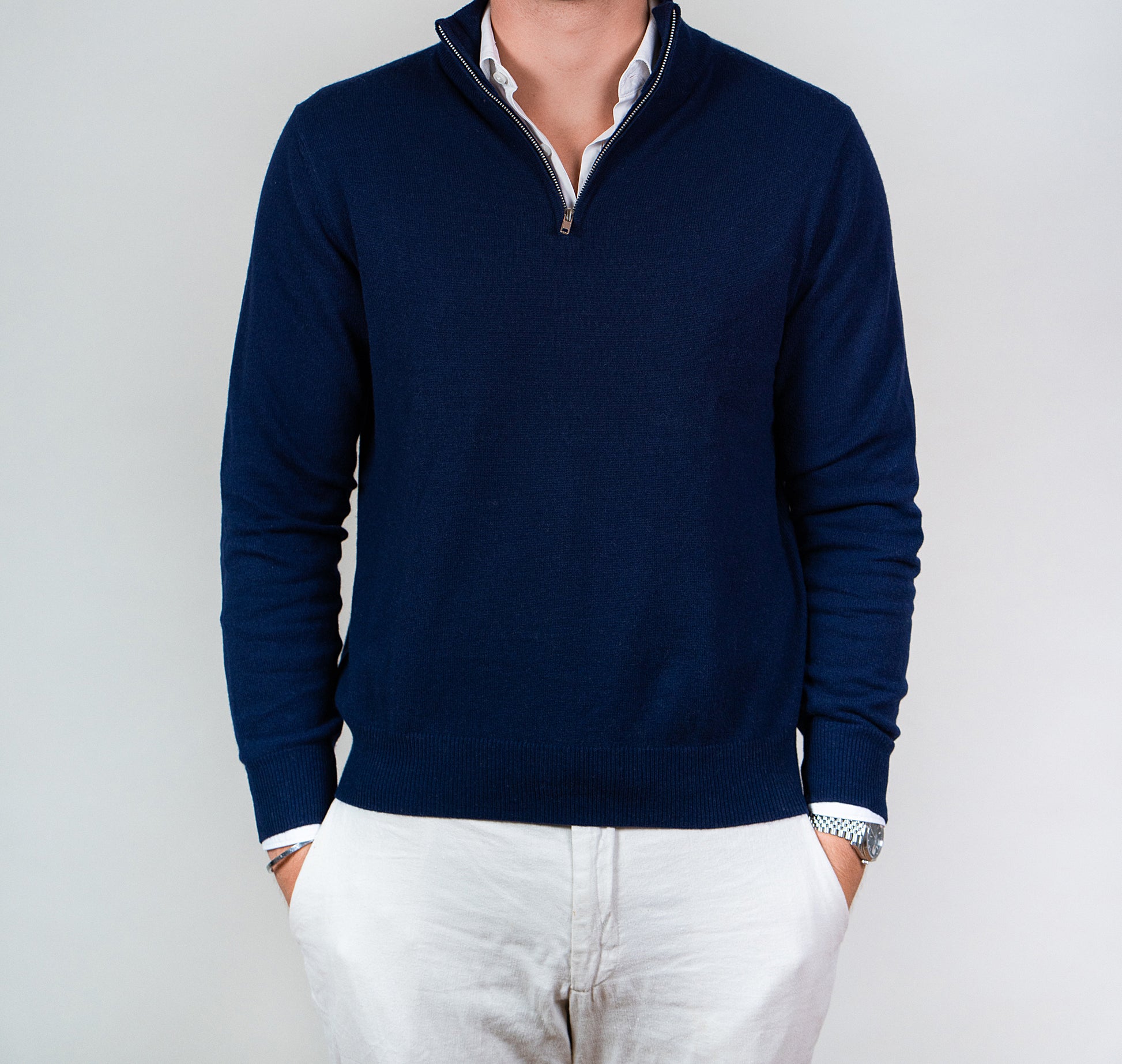Cashmere half-zip