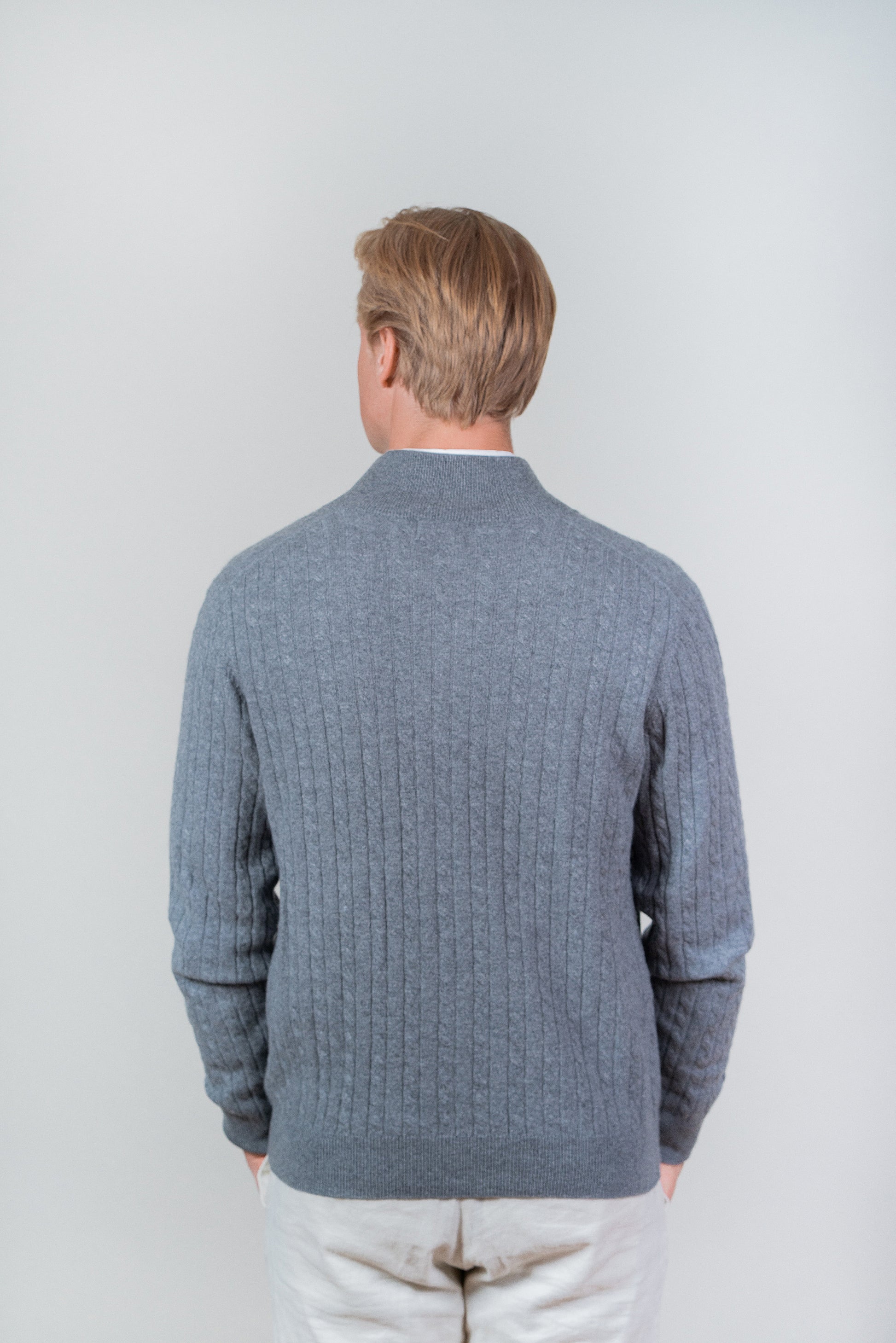 Cashmere Cable-knit Full-zip