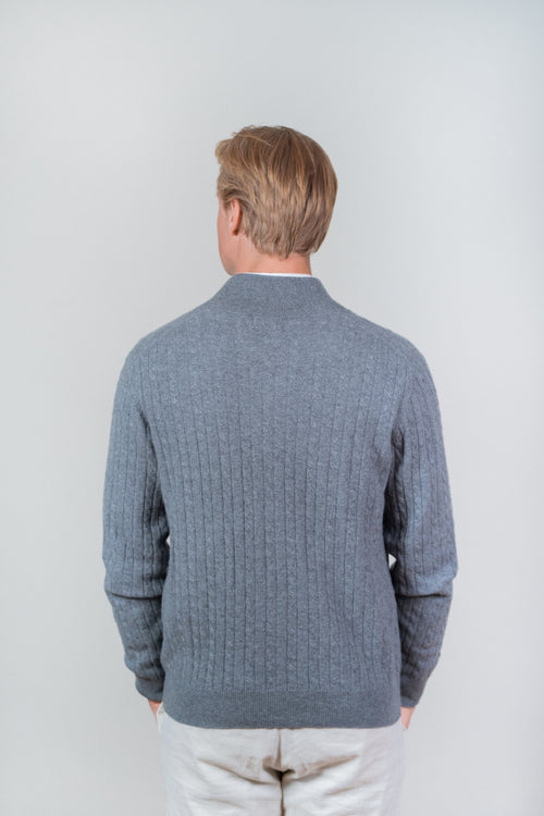 Cashmere Cable-knit Full-zip